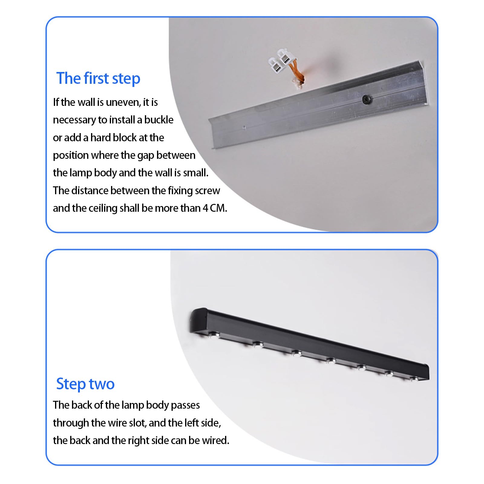 Apliques LED de Pared para Exteriores, IP65, Impermeables, Modernos, Negros, rectangulares, de Aluminio con Foco para Caminos, pasillos, terrazas y baños (100 cm, luz Blanca).
