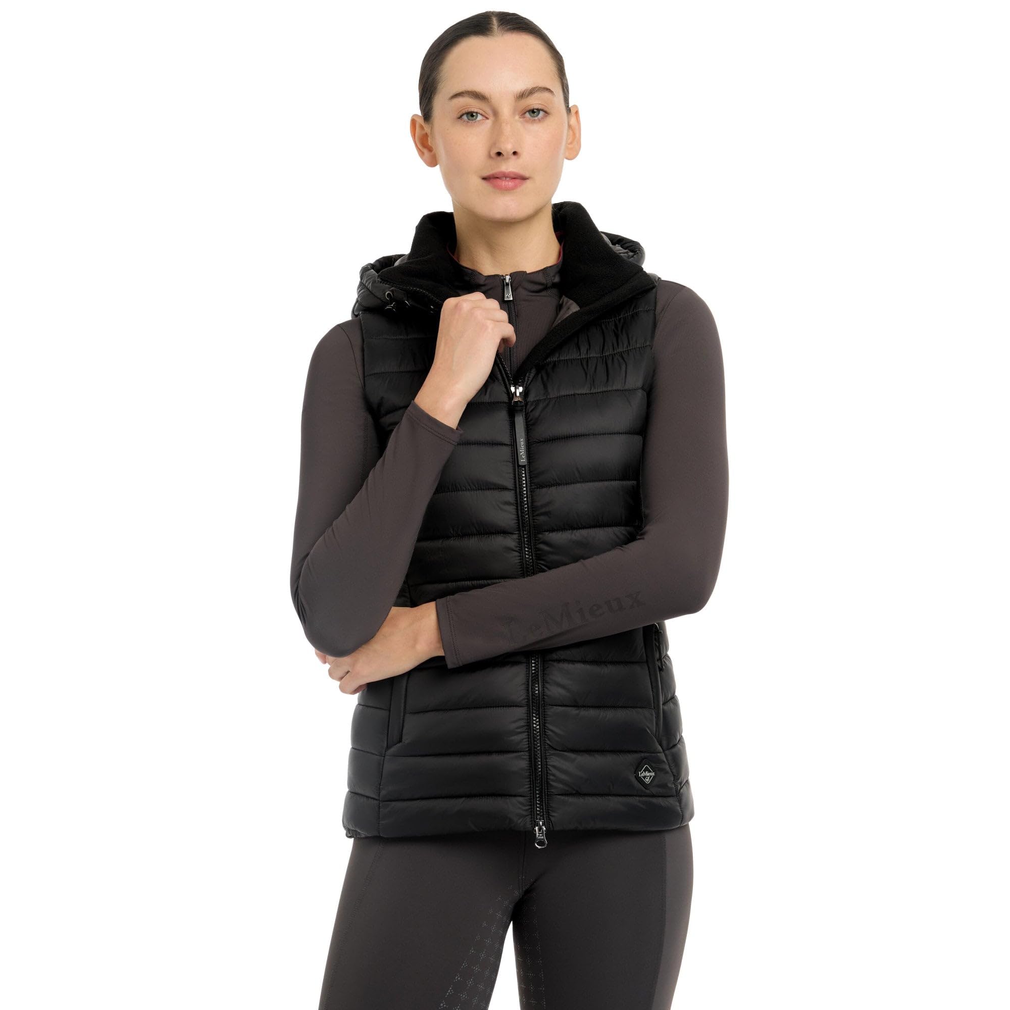 LeMieux Tilly Womens Hooded Puffer Gilet - Black 14