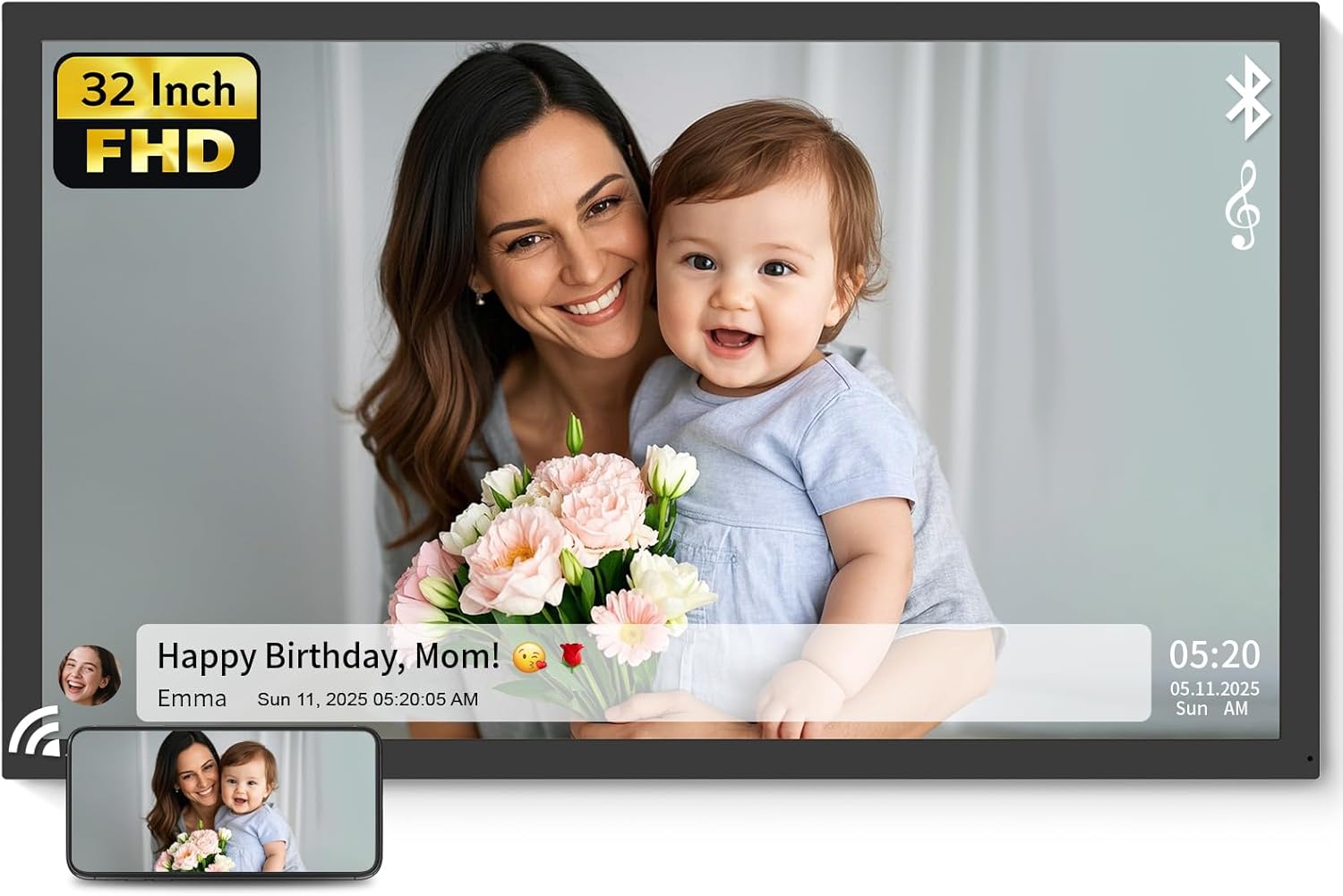 NexFoto 32 Inch Digital Picture Frame 64GB, Extra Large Digital Photo Frame 1920×1080 IPS FHD, ... NexFoto 32 Inch Digital Picture Frame 64GB, Extra Large Digital Photo Frame 1920×1080 IPS FHD, ...