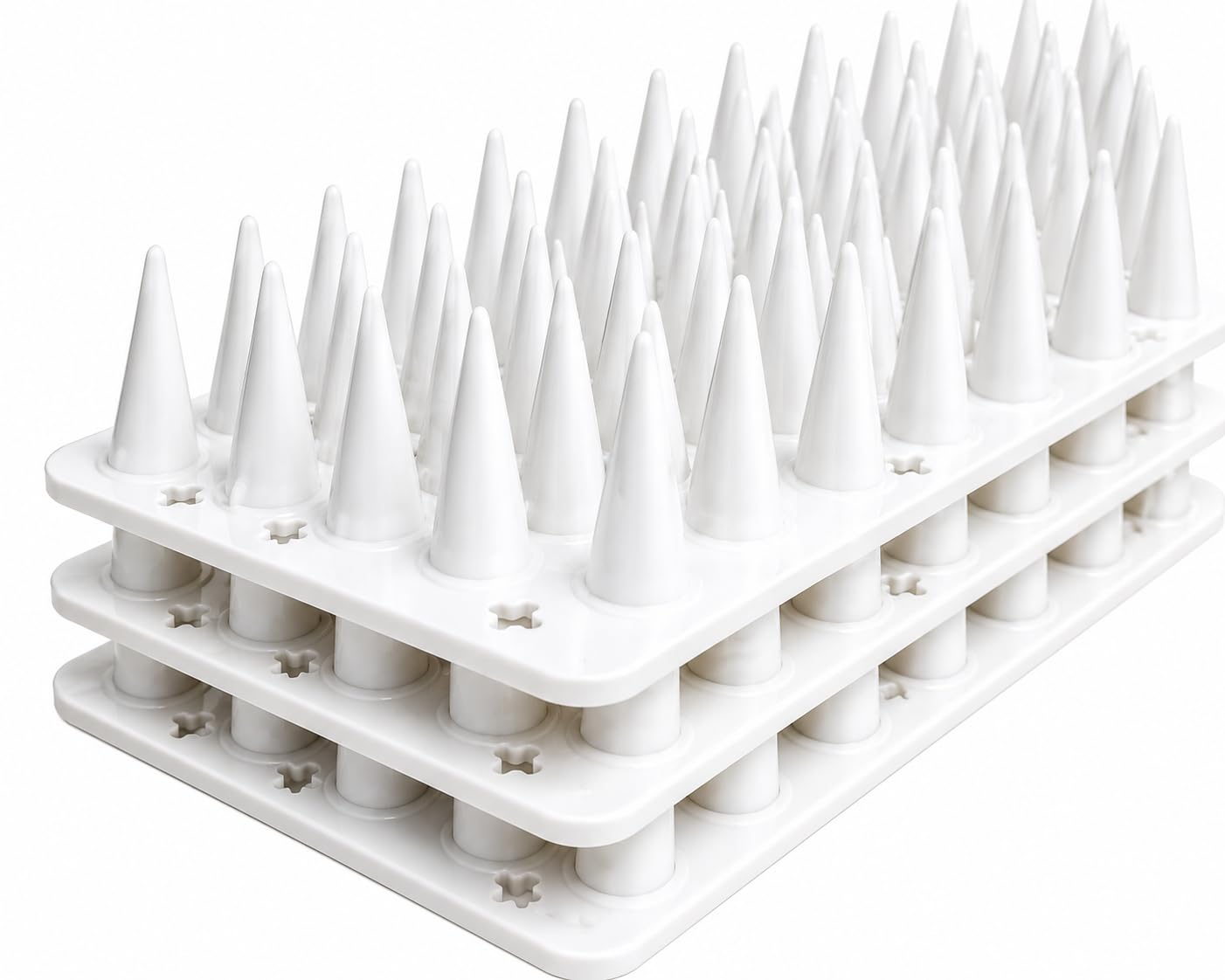 Polycarbonate Anti Bird Spikes, White, Pack of 2 | For Balcony, Rooftop, Window & AC Outdoor Unit, Humane Pigeon & Bird Deterrent, UV & Weather Resistant, Easy Installation-image-6