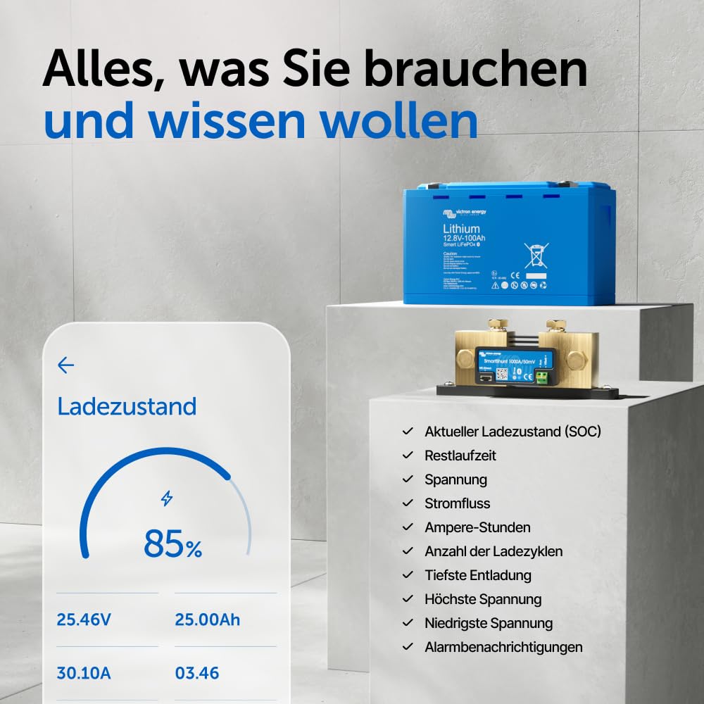 Victron Energy SmartShunt 1000 Amp Batteriewächter (Bluetooth)