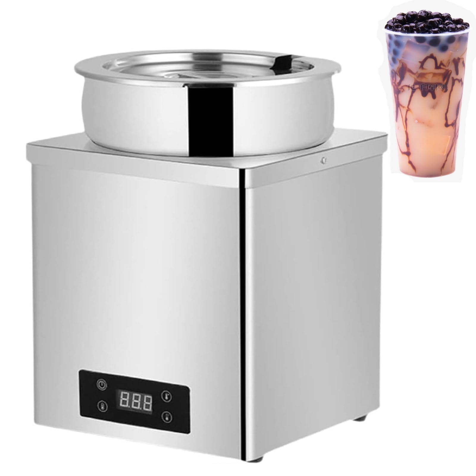 FBJAMZ Taro Ball Tapioca Ball Machine,3L/7L Commercial Electric Soup Pot,Chocolate Tempering Machine,Professional Food Warmer for Restaurants,7L