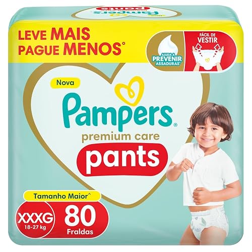 Fralda Pampers Premium Care Pants XXXG 80 Unidades