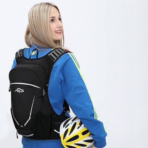 Miniatura 6 de IX INOXTO Mochila de hidratación de 16L con bolsa de agua de 2 litros, la mochila de hidratación ligera para ciclismo, senderismo, esquí