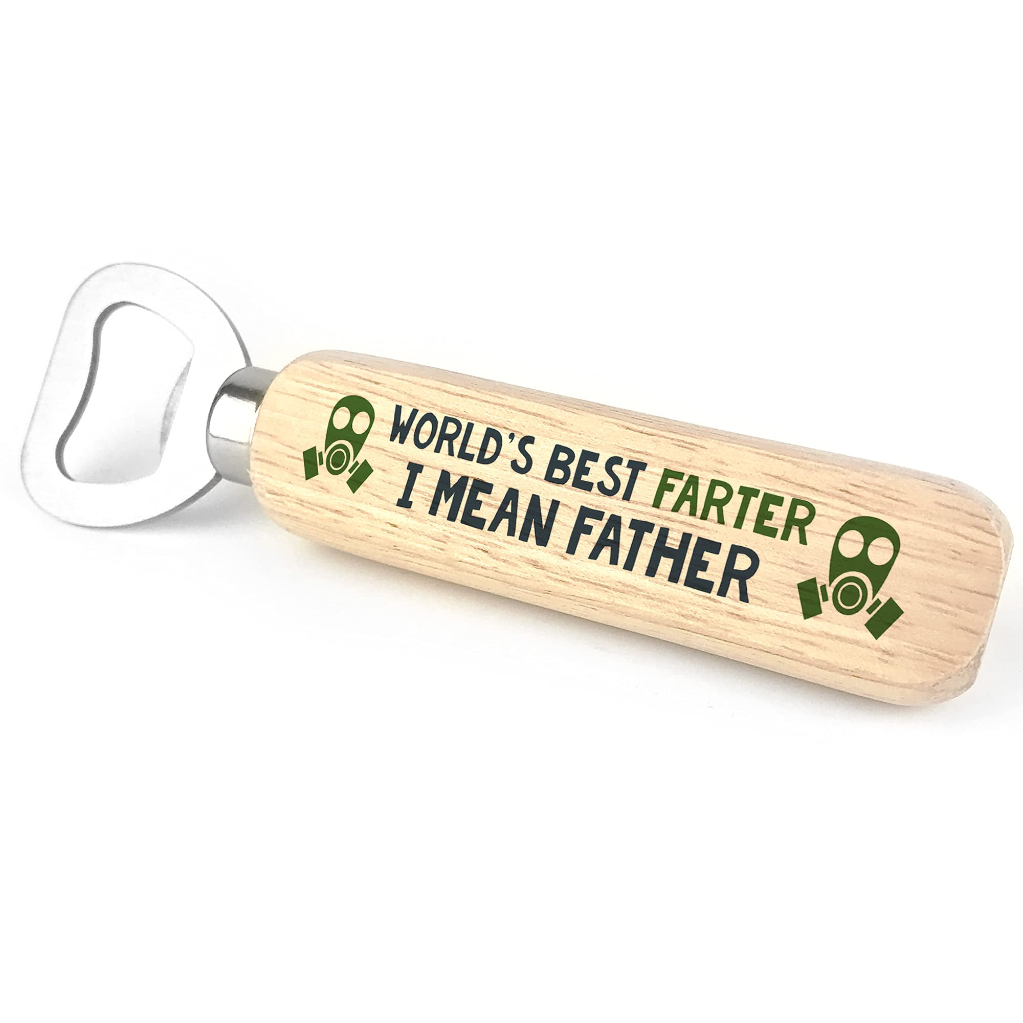 Novelty Fathers Day Gift for Dad Funny Quote Wooden Bottle Opener Gift for Him