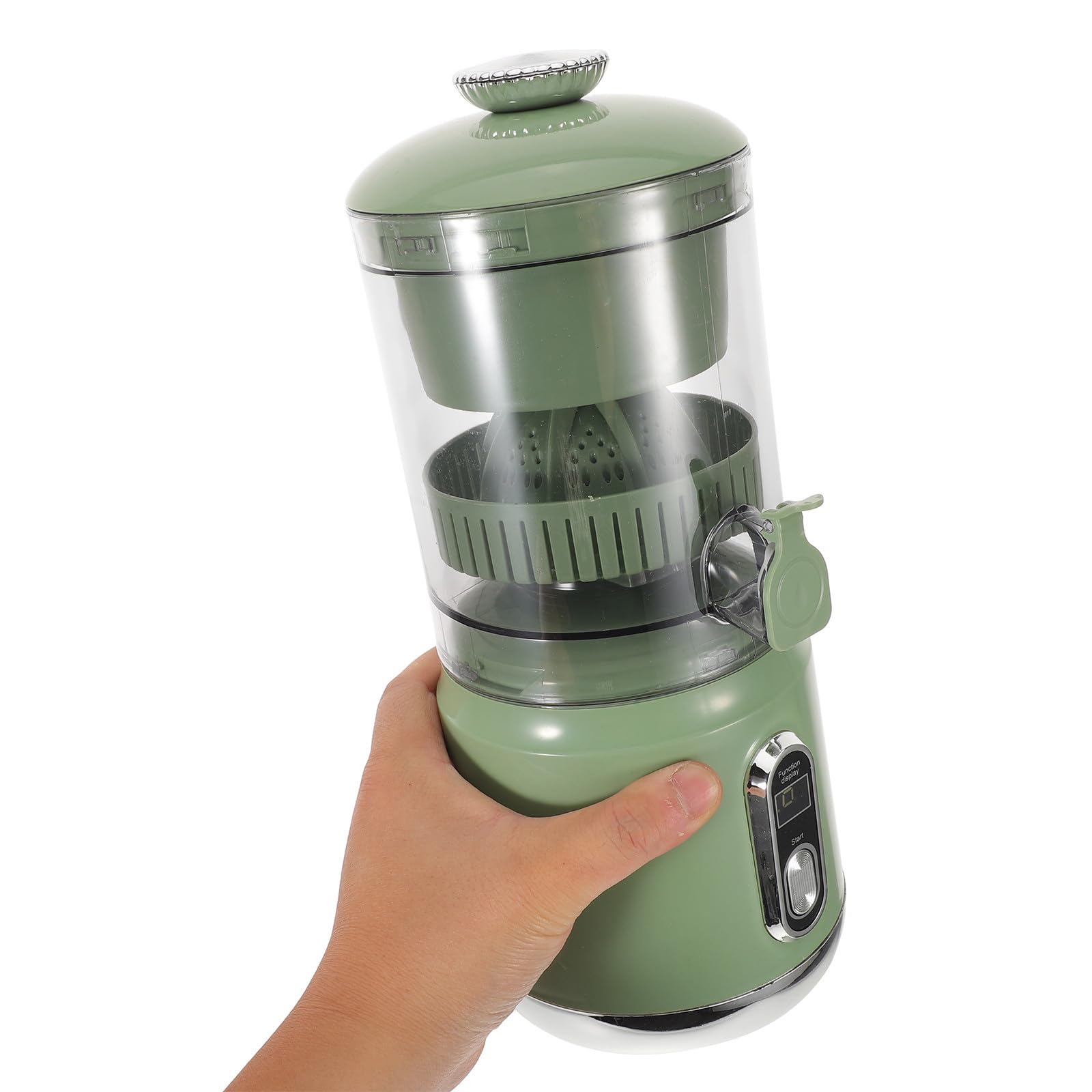 Tofficu Exprimidor de Cítricos Portátil, Exprimidor de Naranjas, 600ml, 1300 Ma, Plástico, Separación de Jugo, Fácil de Limpiar, para Frutas y Verduras, Viajes y Picnic, Verde