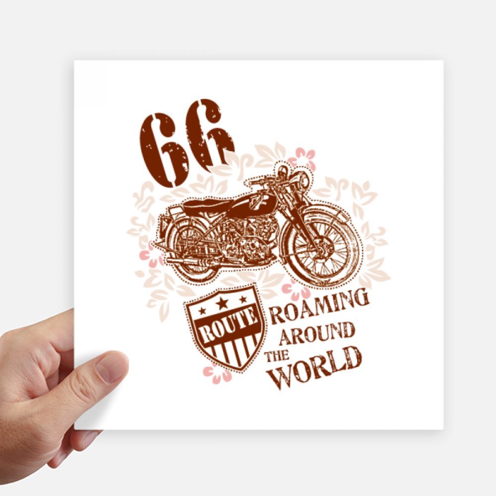 Sticker moto fleur 20cm idéal pour décorer une valise et un PC