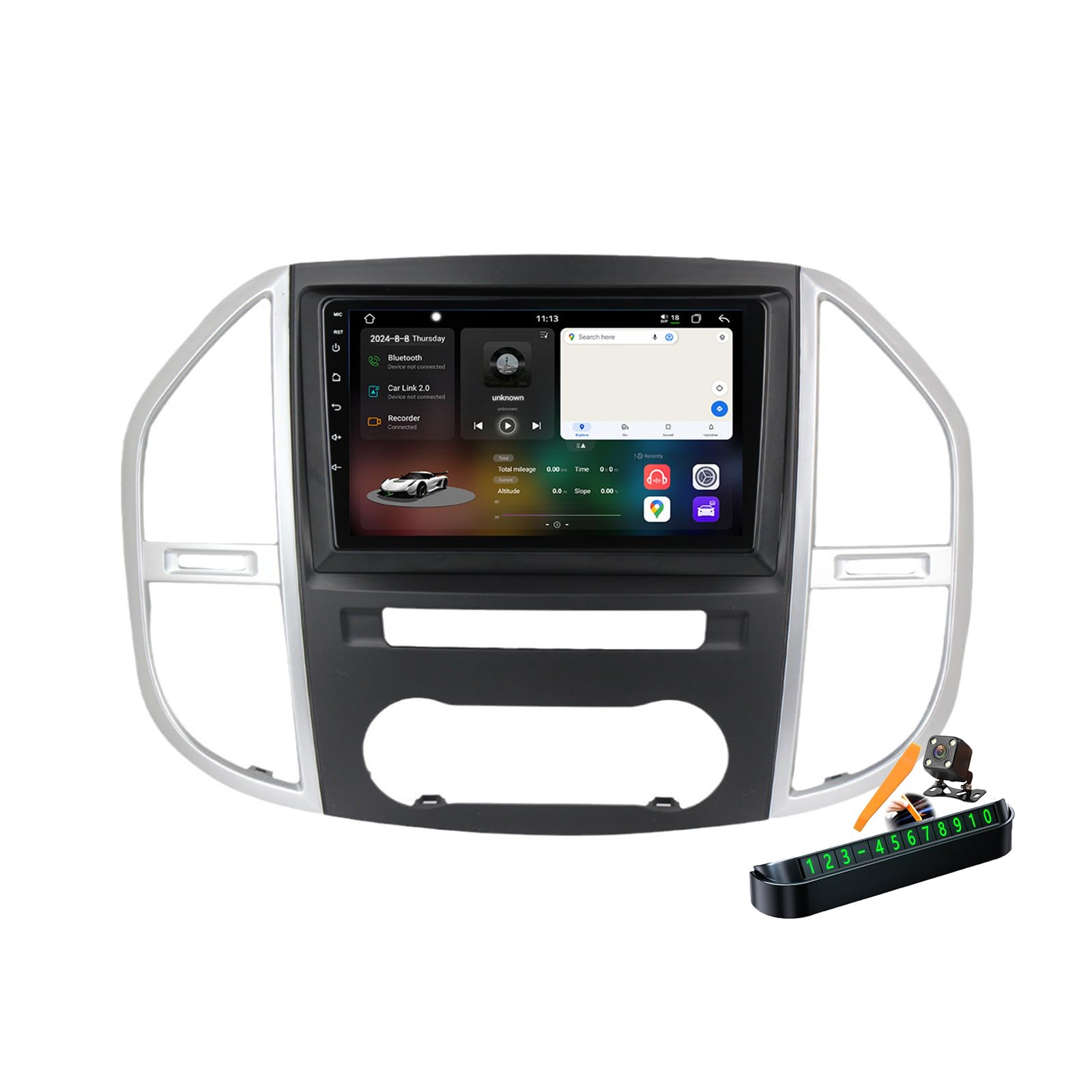 Autoradio 2 Din Android 14.0 Vito 3 W447 GPS Carplay Multimédia 4G 5G WiFi