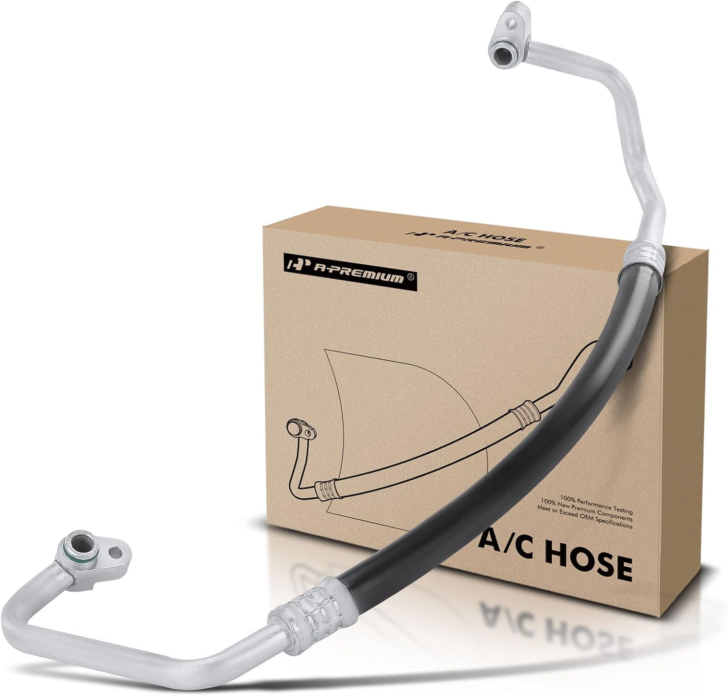 A-Premium A/C Suction Line Hose Assembly Compatible with 2008-2010 Toyota Highlander V6 3.5L, Compressor to Evap