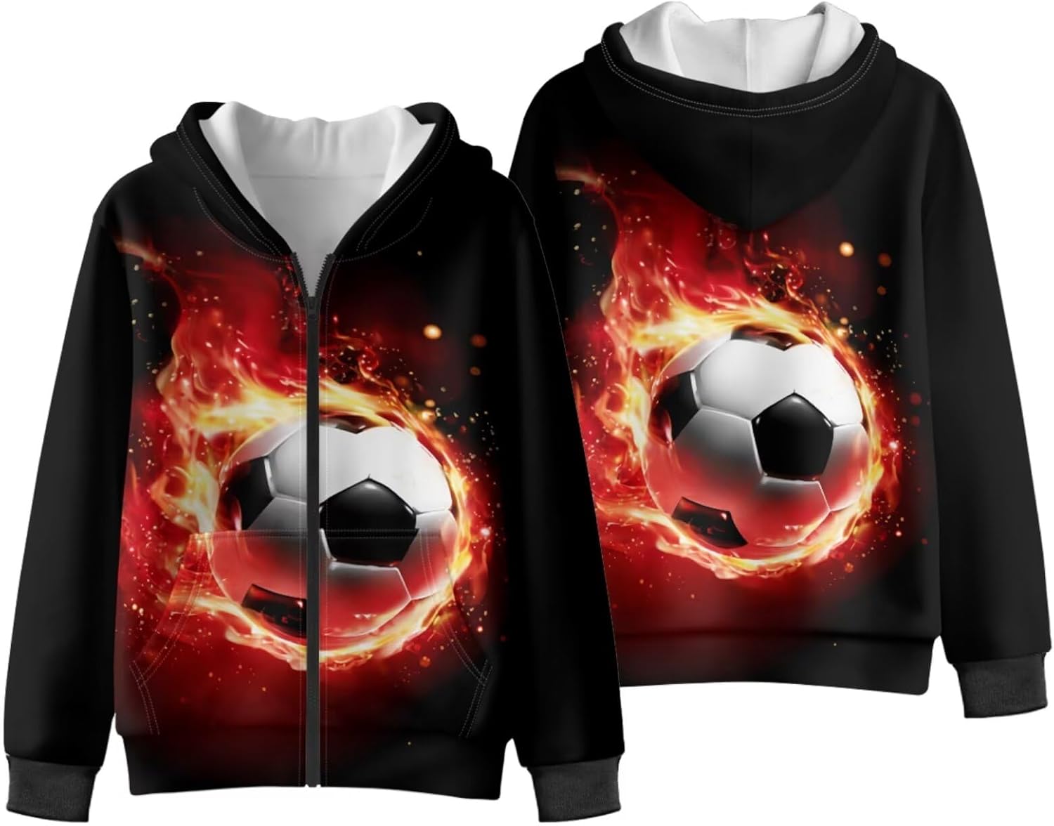 Kids Cardigan Zip-Up Hoodie, Soft Athletic Sweatshirt Cozy Athletic Boys Long Sleeve Top Kids Casual Winter Tops
