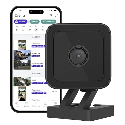 WYZE Cam v3 with Color Night Vision, Wired 1080p HD Indoor/Outdoor Video Camera, 2-Way Audio, Works with Alexa, Google Assistant, and IFTTT