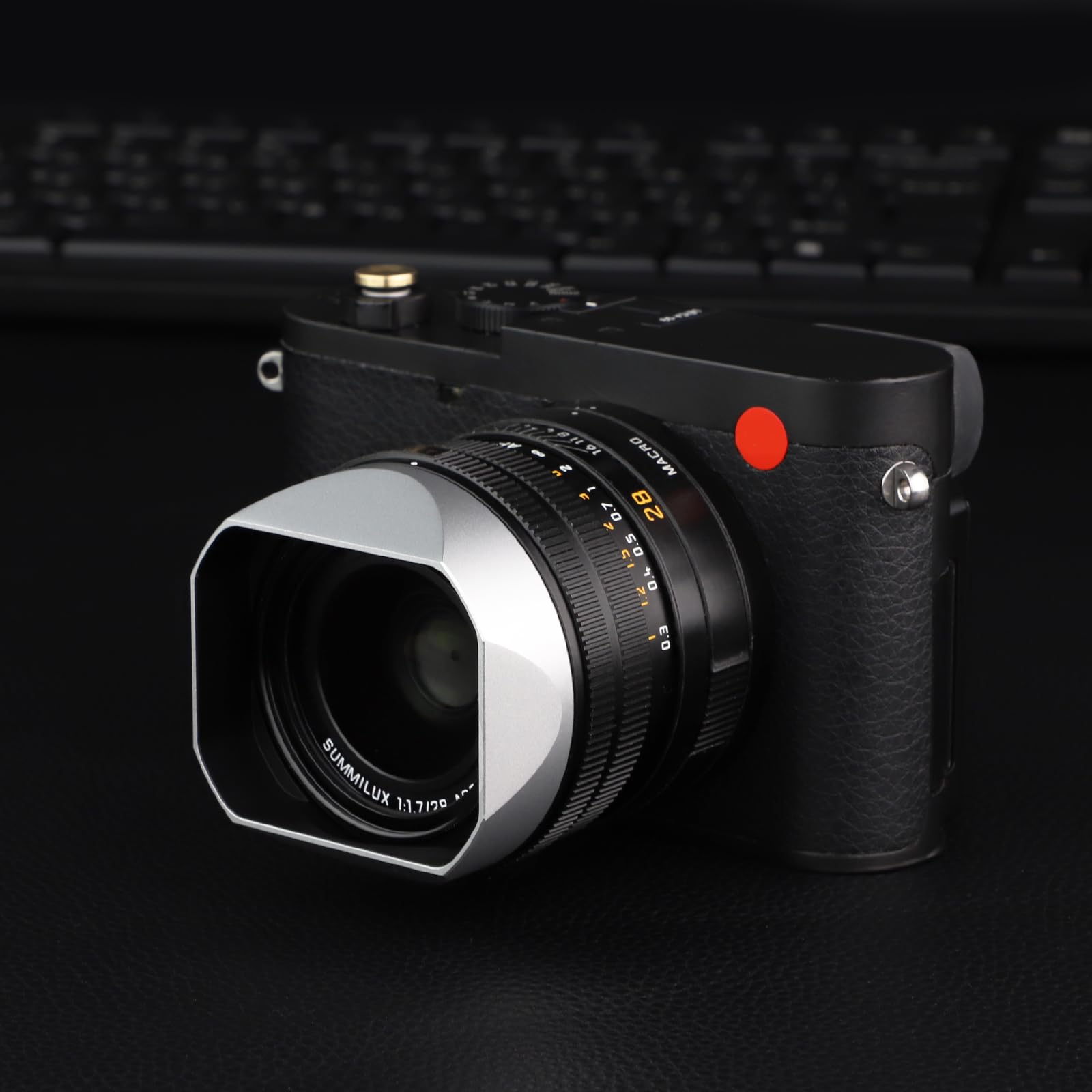 Capuchon objectif métal pour Leica Q3 Q2 Q noir or