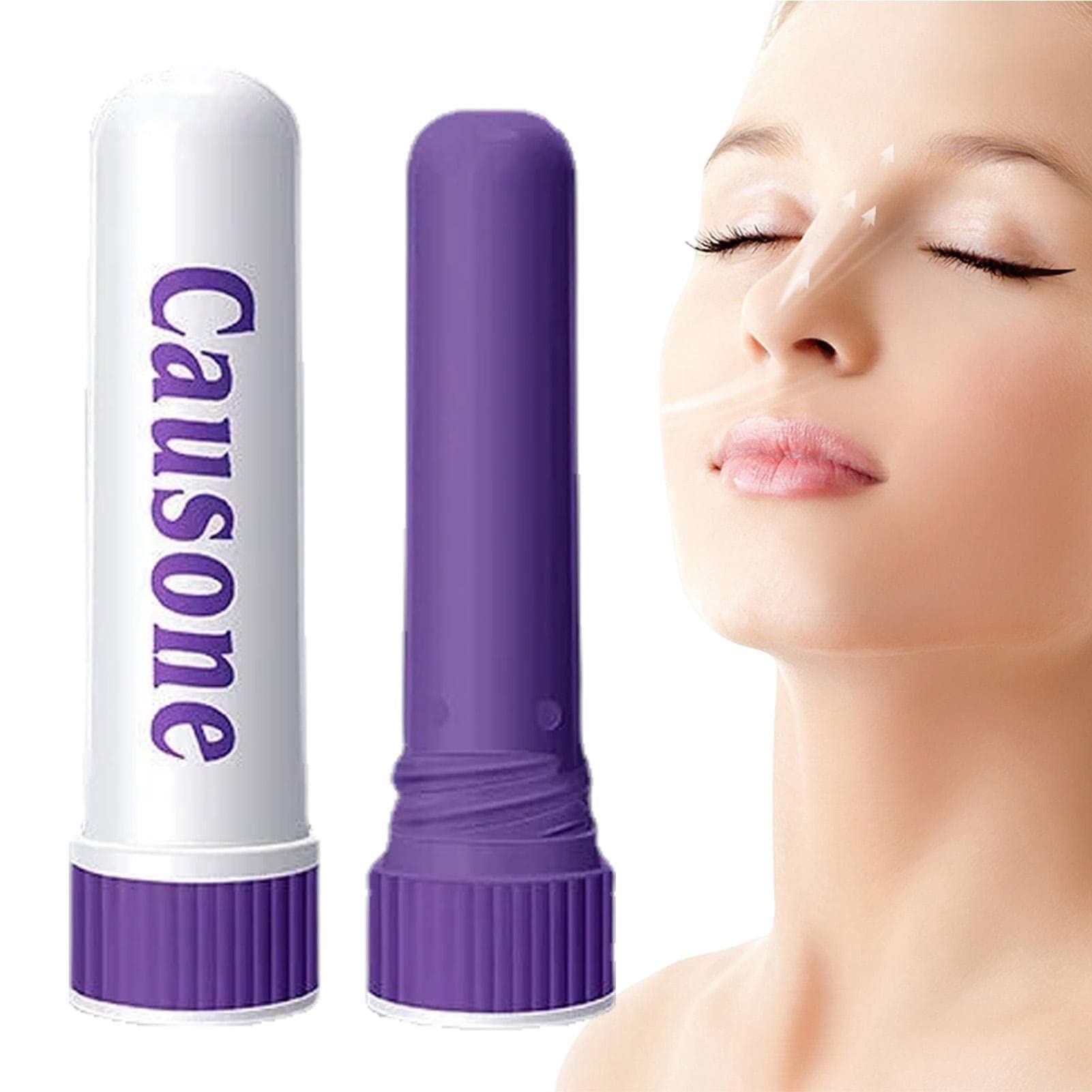 sztyft inhalatora do nosa | Inhalator olejków ?towych - Aromaterapia dla relaksu i naturalnego uspokojenia, olejek ch?odz?cy dla od?wie?enia i trze?wo?ci podczas jazdy, nauki, pracy Purble