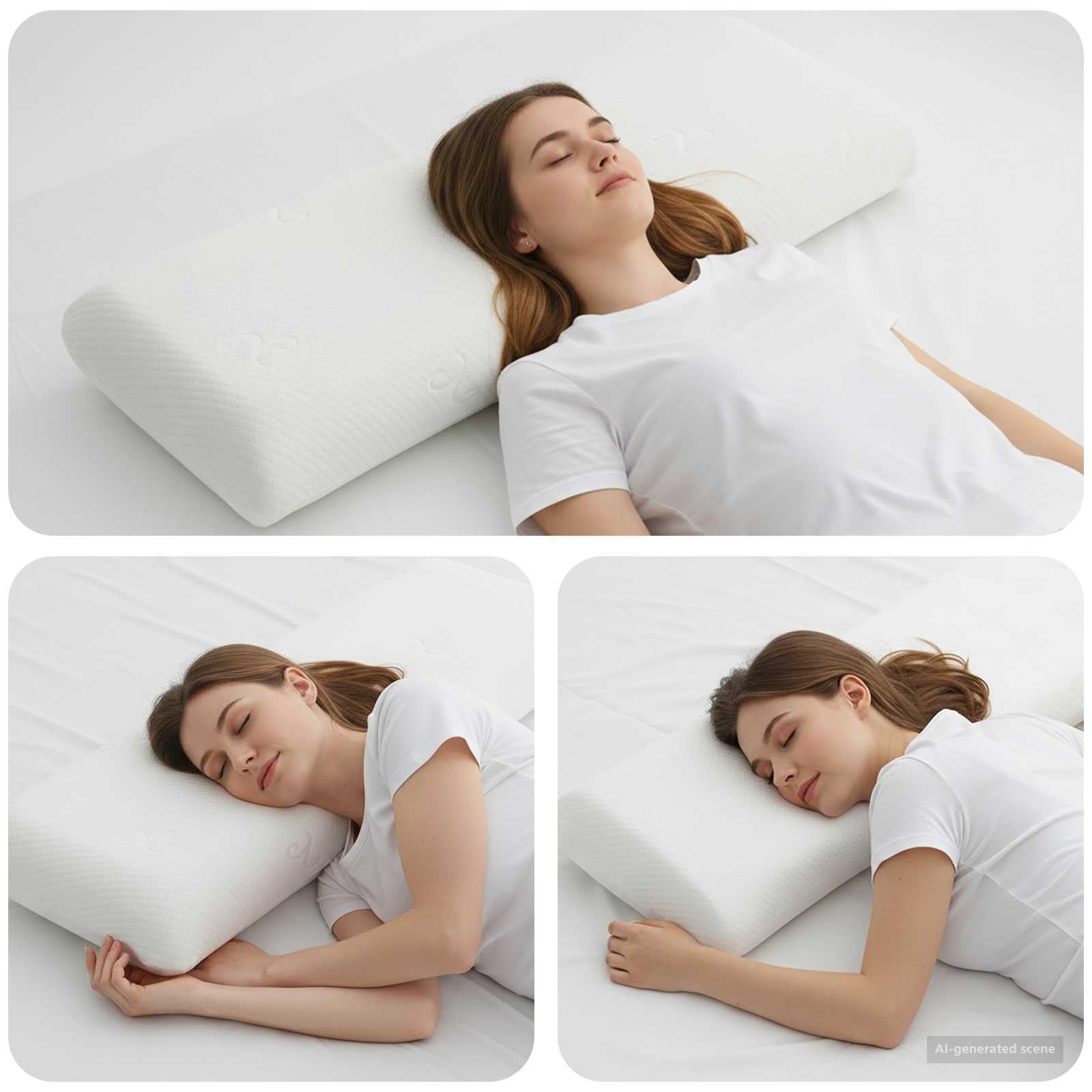 Cuscino per dormire, in schiuma a memoria di gel, 120 x 36 x 13 cm, ergonomico, per chi dorme sulla schiena, sul fianco e sulla pancia, traspirante con tecnologia gel rinfrescante