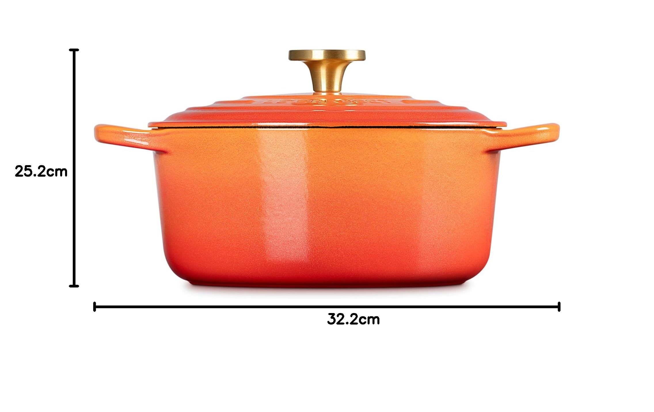 Le Creuset Flamme Dorée Runder Auflaufform, 24 cm