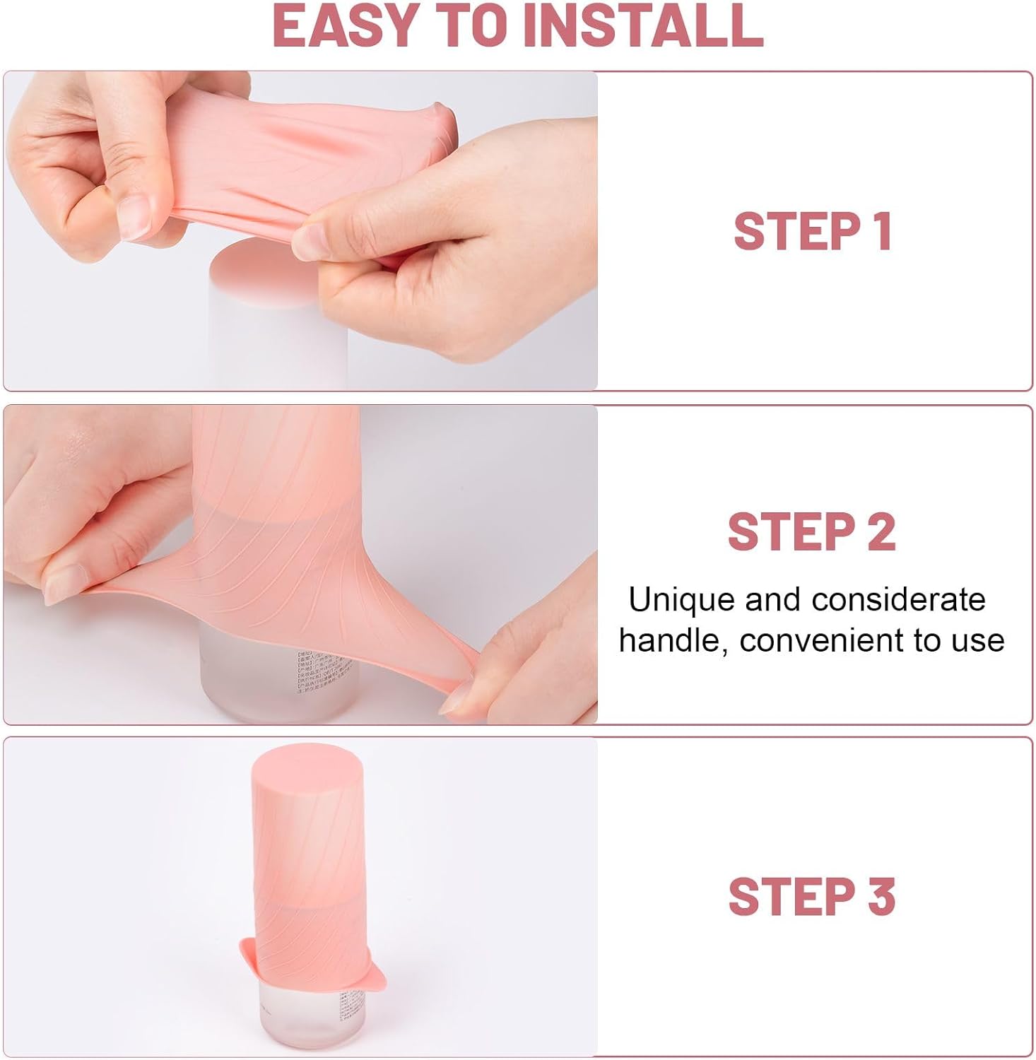 Silicone Bottle Covers- 8 Pack Fit Most Size Bottles Toiletries Travel essentials Elastic Toiletries Sleeves