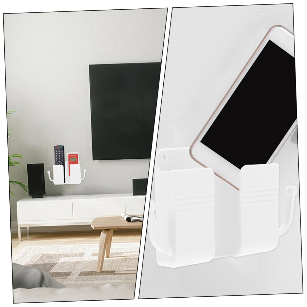 NUOBESTY 15stücke Teiliges Wandhalterung Für Handys Selbstklebender Fernbedienungs-organizer Praktische Aufbewahrungsbox Für Tv Und Klimaanlagenfernbedienungen Einfache Installation Für