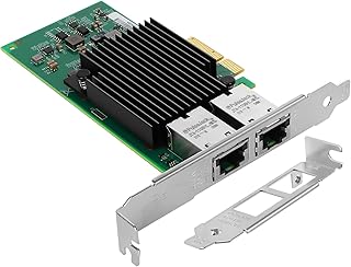 for Intel X550-T2 - ELX550AT2 Chip 10GbE PCIE Network Card, Dual RJ45 Ports PCI Express v3.0 X8 Intel ELX550AT2 Controller, 10Gb NIC for Windows Server, Windows 7/8/10, Linux