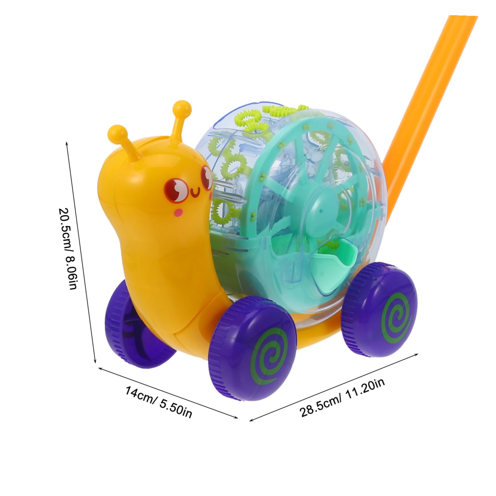 Machine à Bulles Électrique Escargot Cartoon Jaune en Abs