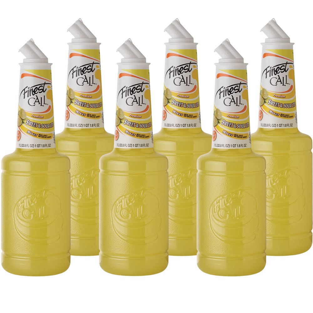 Finest Call Premium Sweet & Sour LITE Drink Mix, 1 Liter Bottle (33.8 Fl Oz)