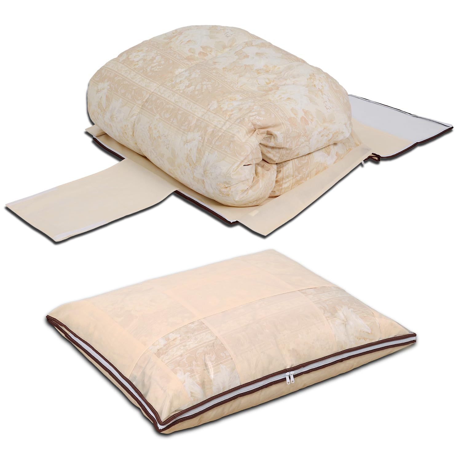 Amazon｜アストロ 羽毛布団収納袋 ベージュ シングルサイズ用 2