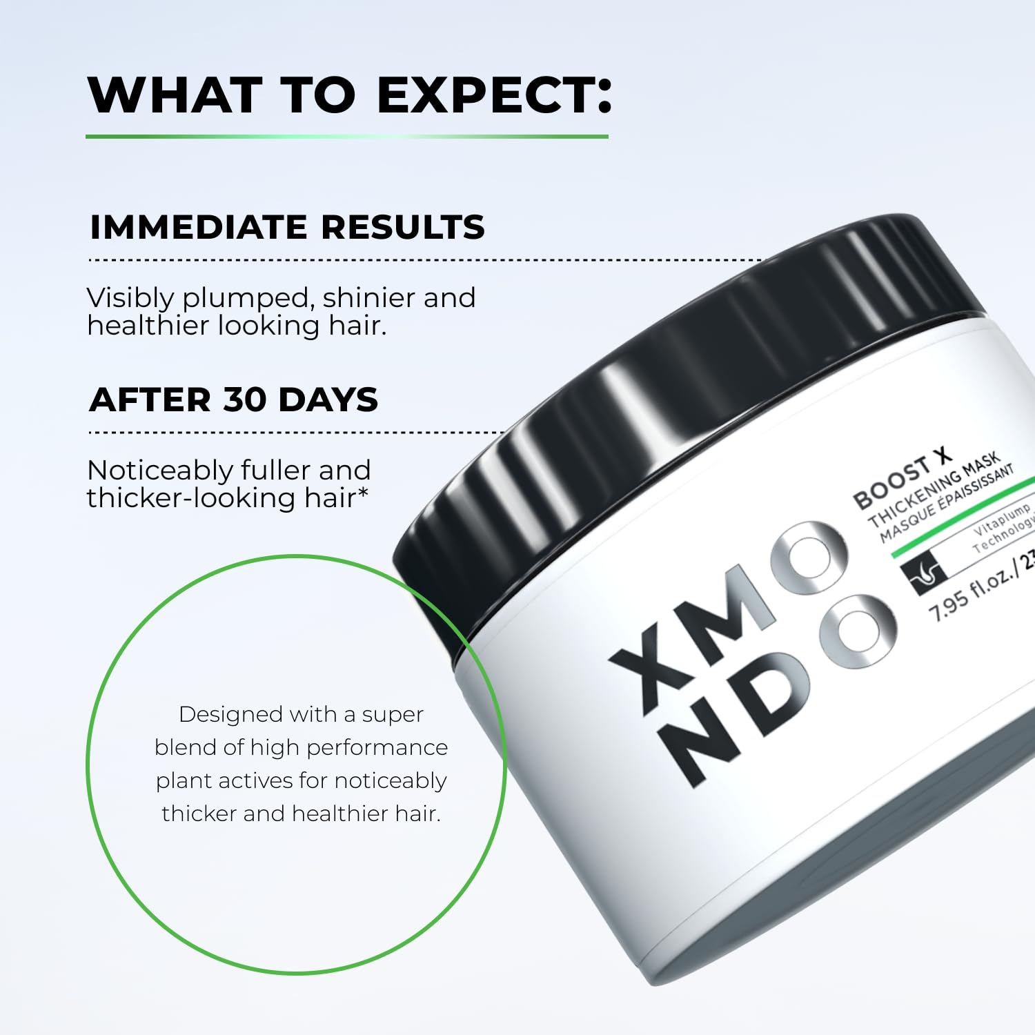 XMONDO Hair Boost X Thickening Mask – Thicker, Stronger, Fuller | Nourishes, Repairs & Adds Visible Volume - Image 3
