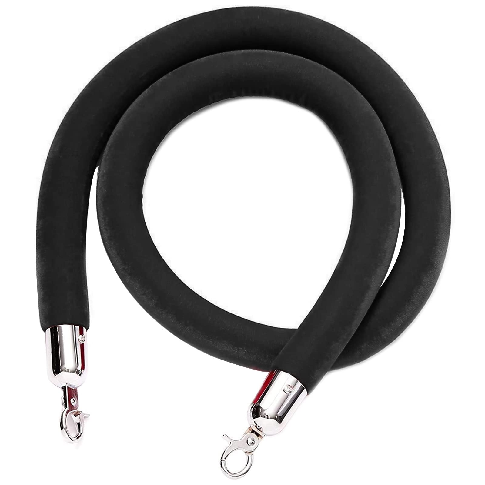 Guardrail rope， Hotels/Theaters VIP Stanchion Rope,Safety Crowd Control Barrier, for Bank Hotel Hospital, Easy to Install/(Black,Length 2.7M/8.9Ft/106In)