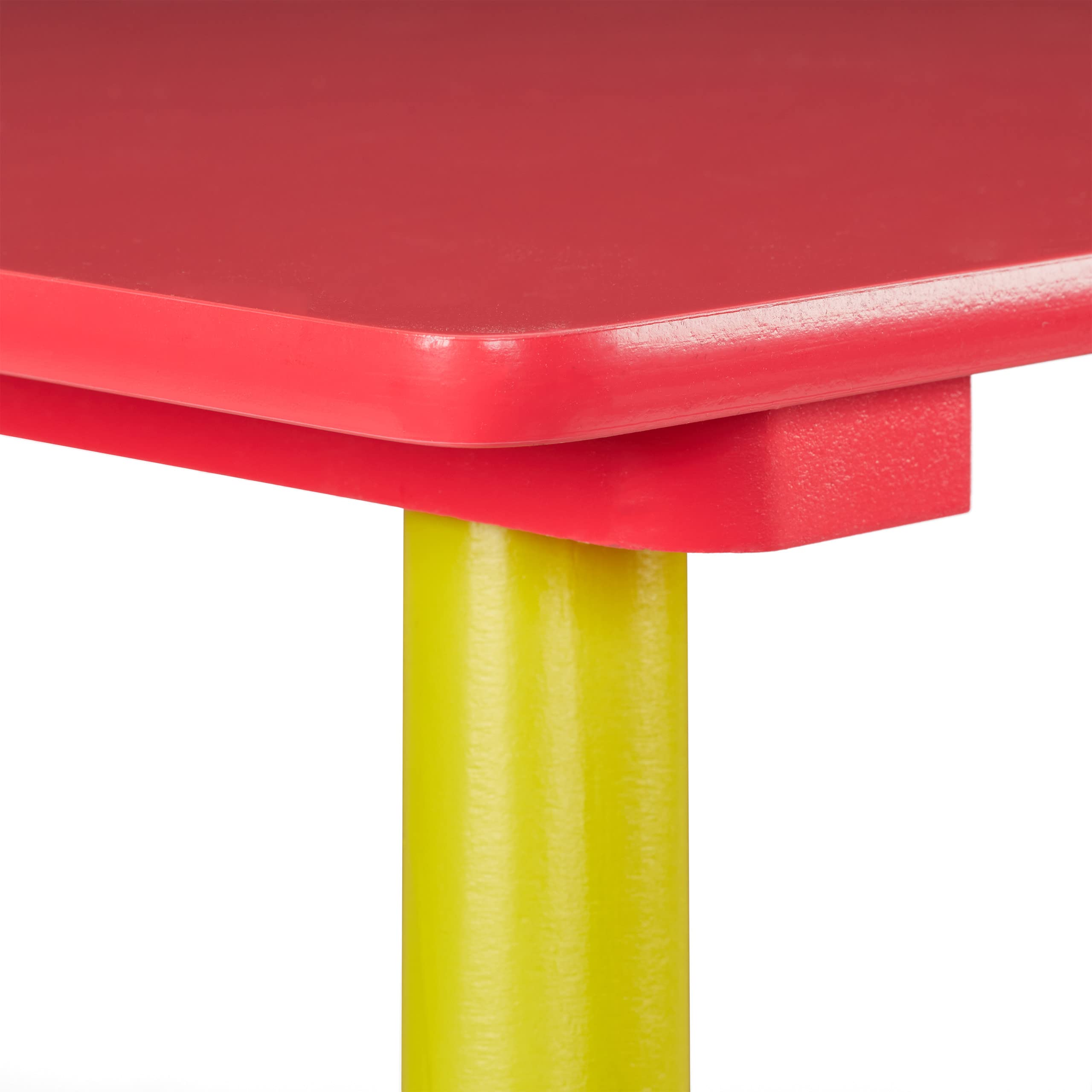 Relaxdays Set Tavolino e Sedie per Bambini e Bambine, Tavolo Basso con 2 Sedioline, in MDF e Legno di Pino, Colorato