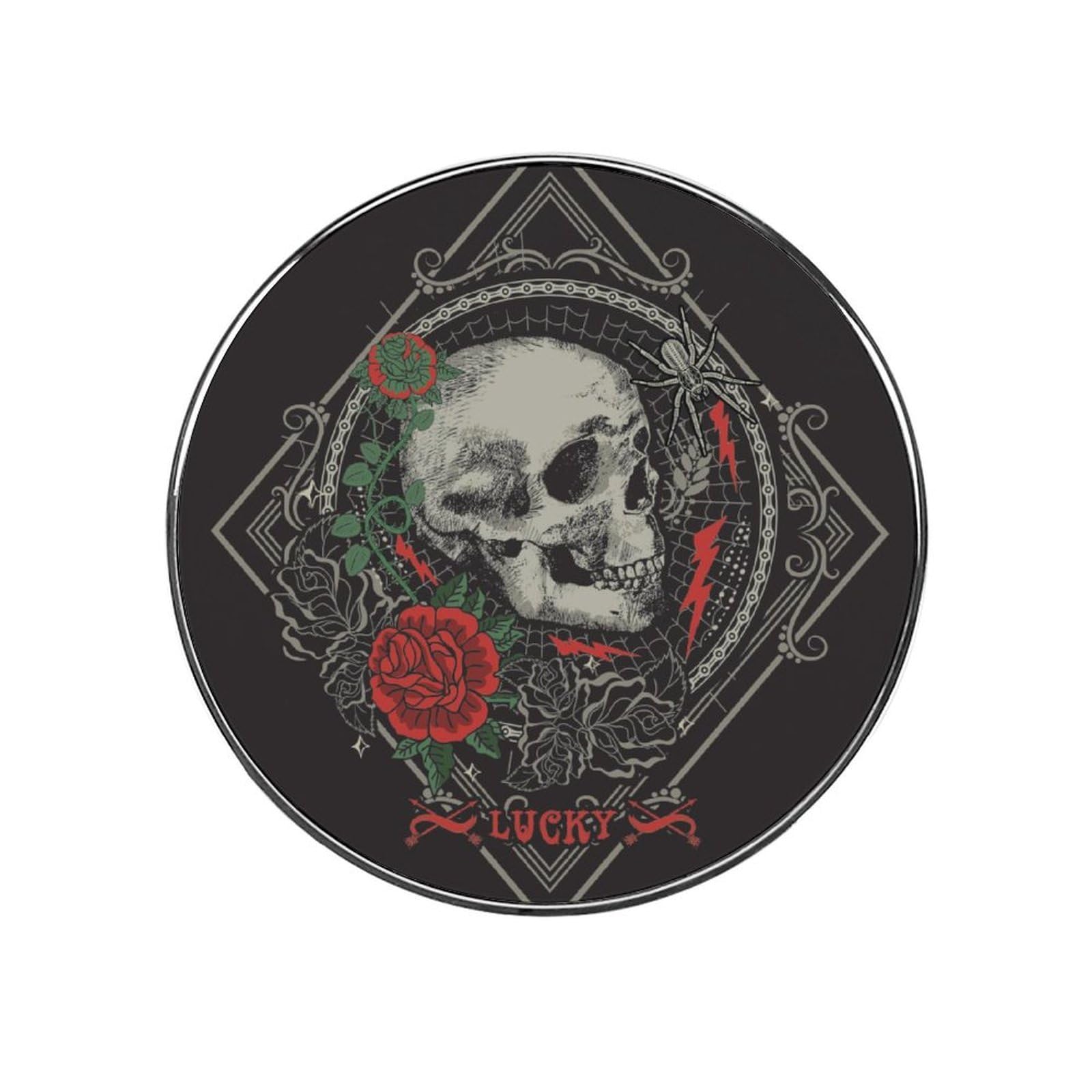 Skull And Roses Alloy Fridge Magnet For Office Cabinet Refrigerator Whiteboard Photo