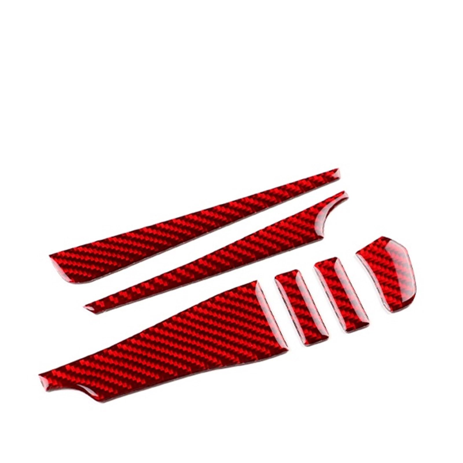 Car Trim Interior for Mazda 3 BP for Axela 2019-2025 LHD RHD Car Center Console Accessories Soft Carbon Fiber Sticker Interior Mouldings(LHD Red Carbon)