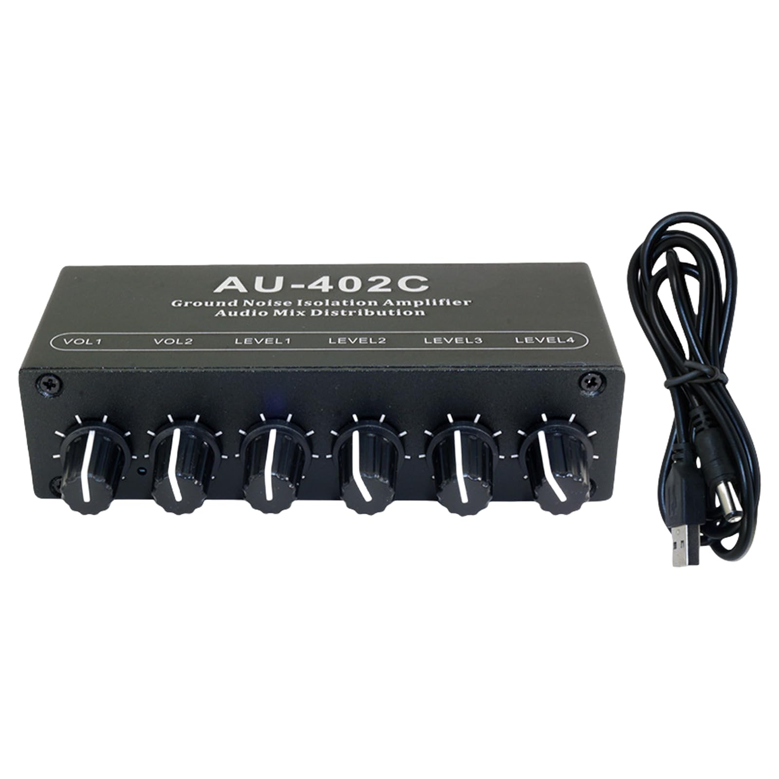 Mezclador de sonido estéreo portátil con control de canal independiente reducciones efectivas de ruido DC5v-12v alimentación control de volumen independiente