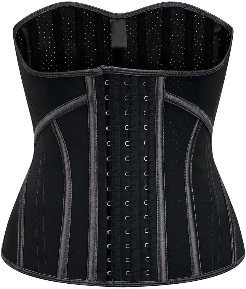Weight Loss Belt,Fitness Belt,Hourglass Figure, Latex Waist Cinching, Tight Waist Protection During Exercise(Black,Large)