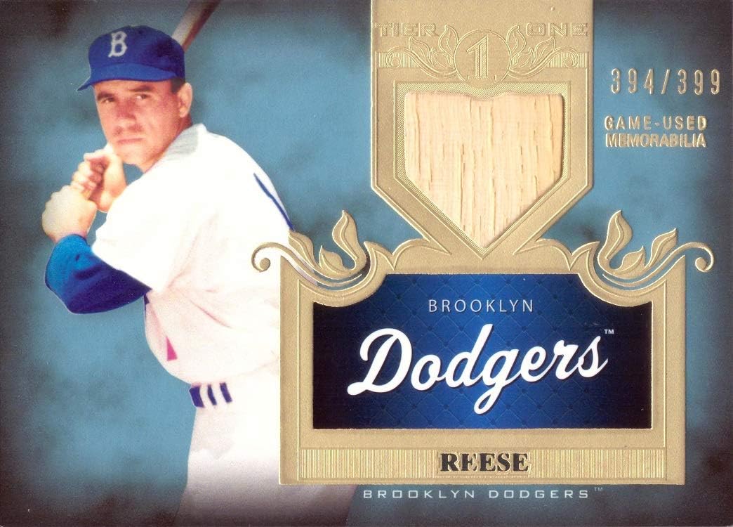 2011 Topps Tier One Top Shelf Relics Baseball #TSR13 Pee Wee Reese Game Used Bat Card - Only 399 made!
