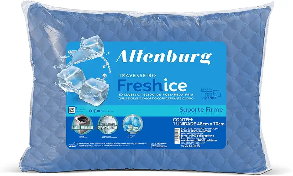 Travesseiro Fresh Ice Altenburg Liso Tecido