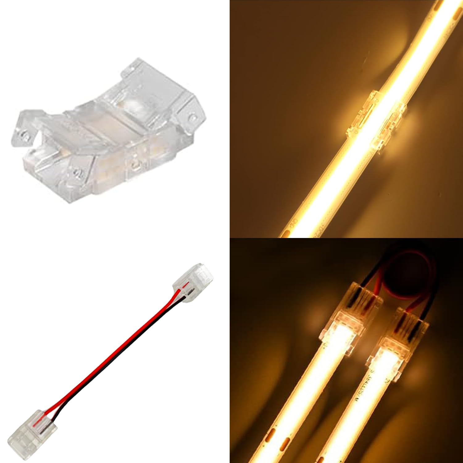 Connecteur Angle 90° Pour Bandes LED Folgemir - 2 Broches Pas 7mm - Flexion 360° Pour Installation Facile