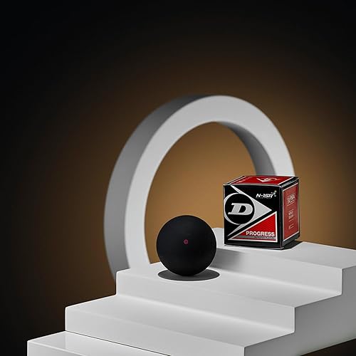 Miniatura 3 de Dunlop Squash Balls Progress Red, para jugadores recreativos y aficionados, velocidad media