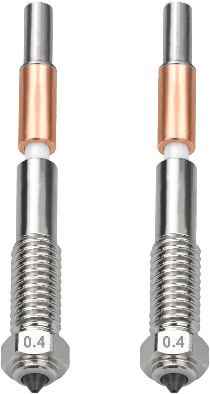 Bimetallic Nozzle for qidi Plus4 Quick Release Ceramic Insulated Integral 0.2mm Nozzle, QD-4.5-0.2 Ceramic Integral Nozzle, High Temperature Resistant for qidi (0.4)