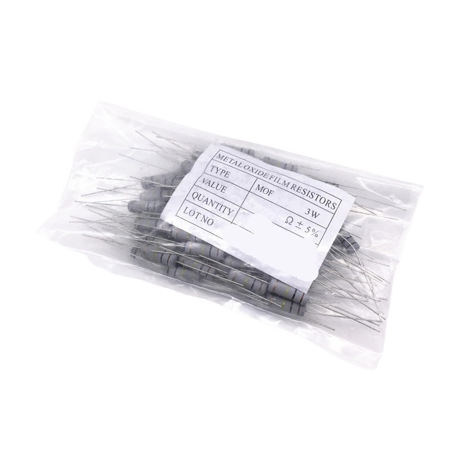 Résistances à film métallique 3W oxyde de carbone 7R5 résout les pannes de tension 20 pcs