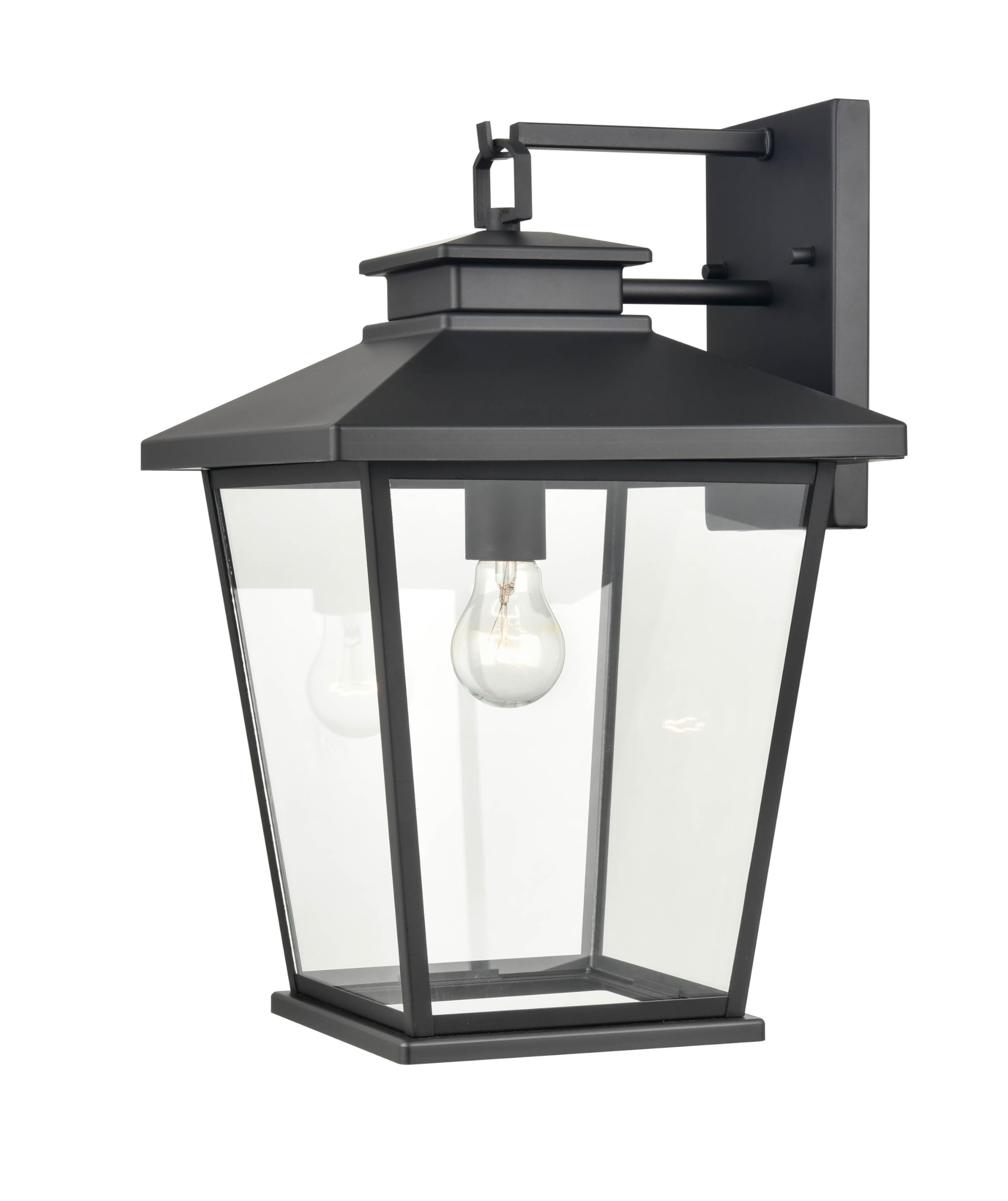 Millennium Lighting 4721-PBK Bellmon - 1 Light Outdoor Hanging Lantern, Powder Coat Black Finish with Clear Glass