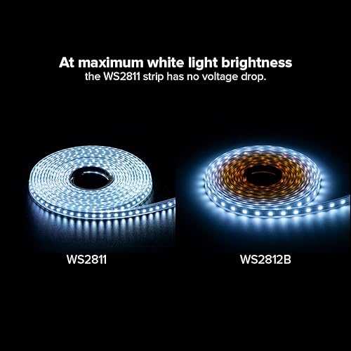 Miniatura 6 de BTF-LIGHTING 2835SMD WS2811 IC RGB Chasing Color LED Tira de luz 16.4FT DC24V 108LEDm 18Pixelsm 0.315 in Ancho Flexible Tira direccionable para