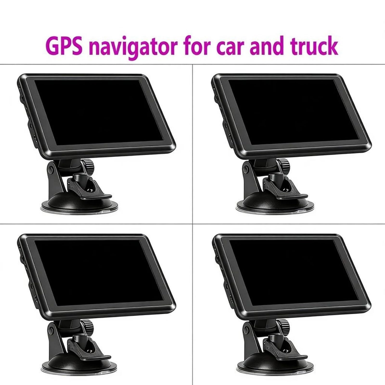 Navigateurs de Voiture de 8 Go avec écrans tactiles de 7 Pouces préchargés Cartes des États-Unis, du Canada et du Mexique pour Les conducteurs Professionnels de véhicules commerciaux
