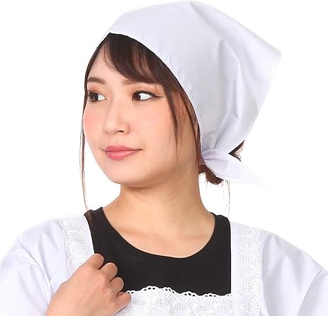 Amazon Co Jp 三角巾 Lサイズ 2枚入 ホワイト 白 日本製 バンダナ 割烹着 子供 大人 給食 服 ファッション小物