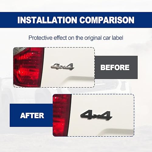 Miniatura 6 de Insignia universal de 4X4 con logotipo 3D, repuesto de adhesivo de cobertura completa compatible con Toyota 4Run, Tac, modelo Tun SUV camioneta