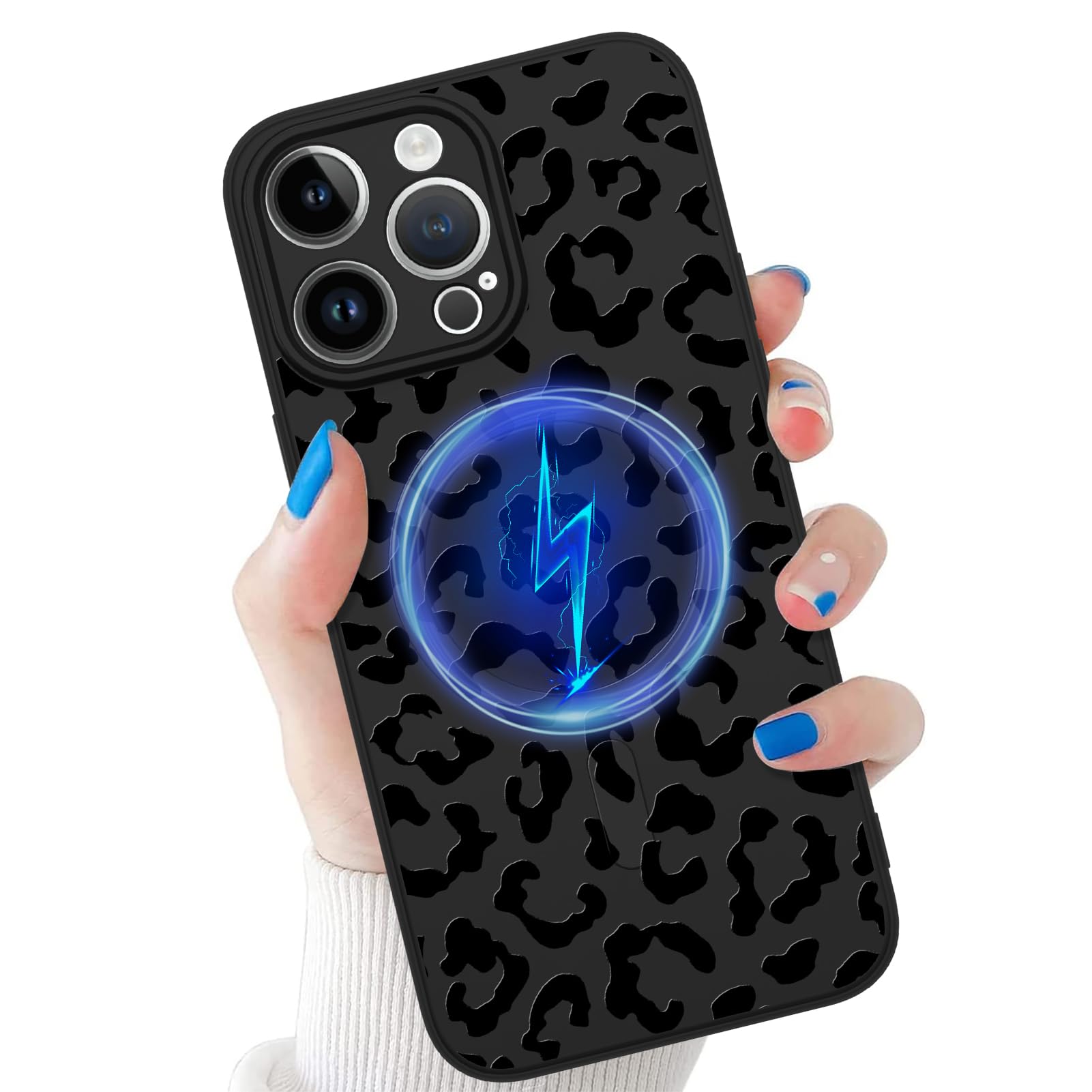 tharlet Compatible with iPhone 14 Pro Max Cheetah Case, Compatible with MagSafe, Shockproof Soft TPU Anti Scratch Protective Cheetah Print Women Girls