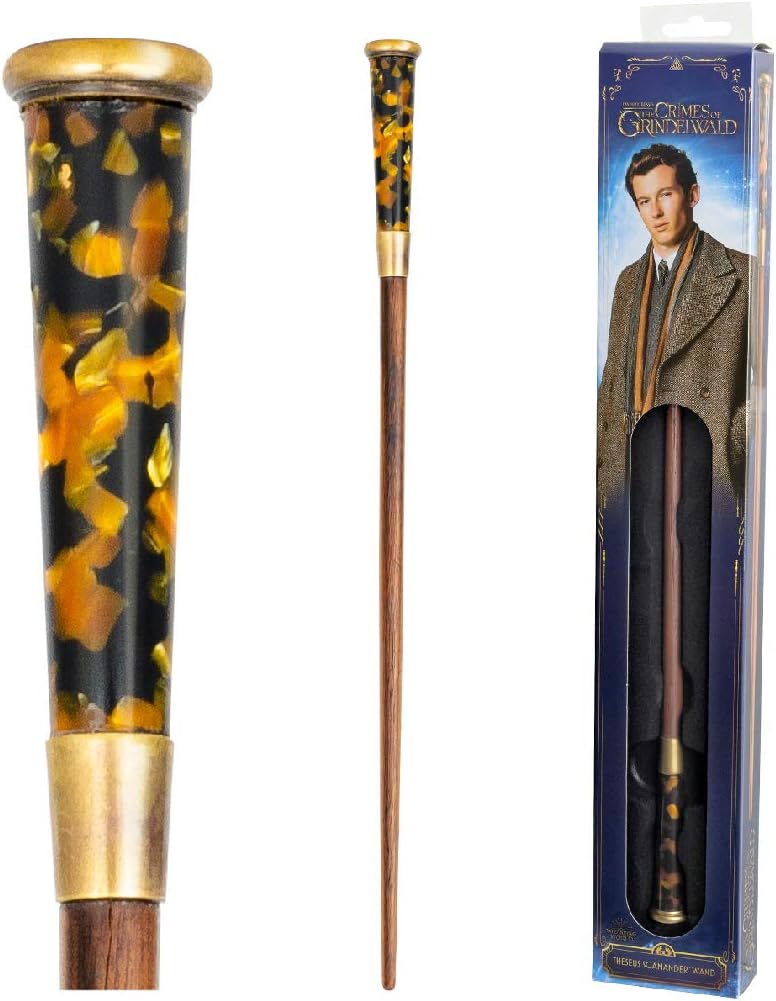 The Noble Collection Theseus Scamander Wand In A Standard Windowed Box Wizarding World Wand - Fantastic Beasts Film Set Movie Props Wands