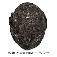 Vista 2 de Tupé para hombres, pieza de cabello humano real de encaje suizo para hombre, sistema de repuesto, piezas de cabello de poli transparente