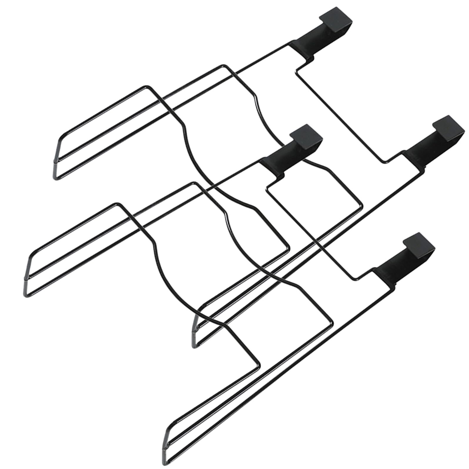 Topfdeckelhalter Schwarz aus Eisen für Schranktüren 2 Stück