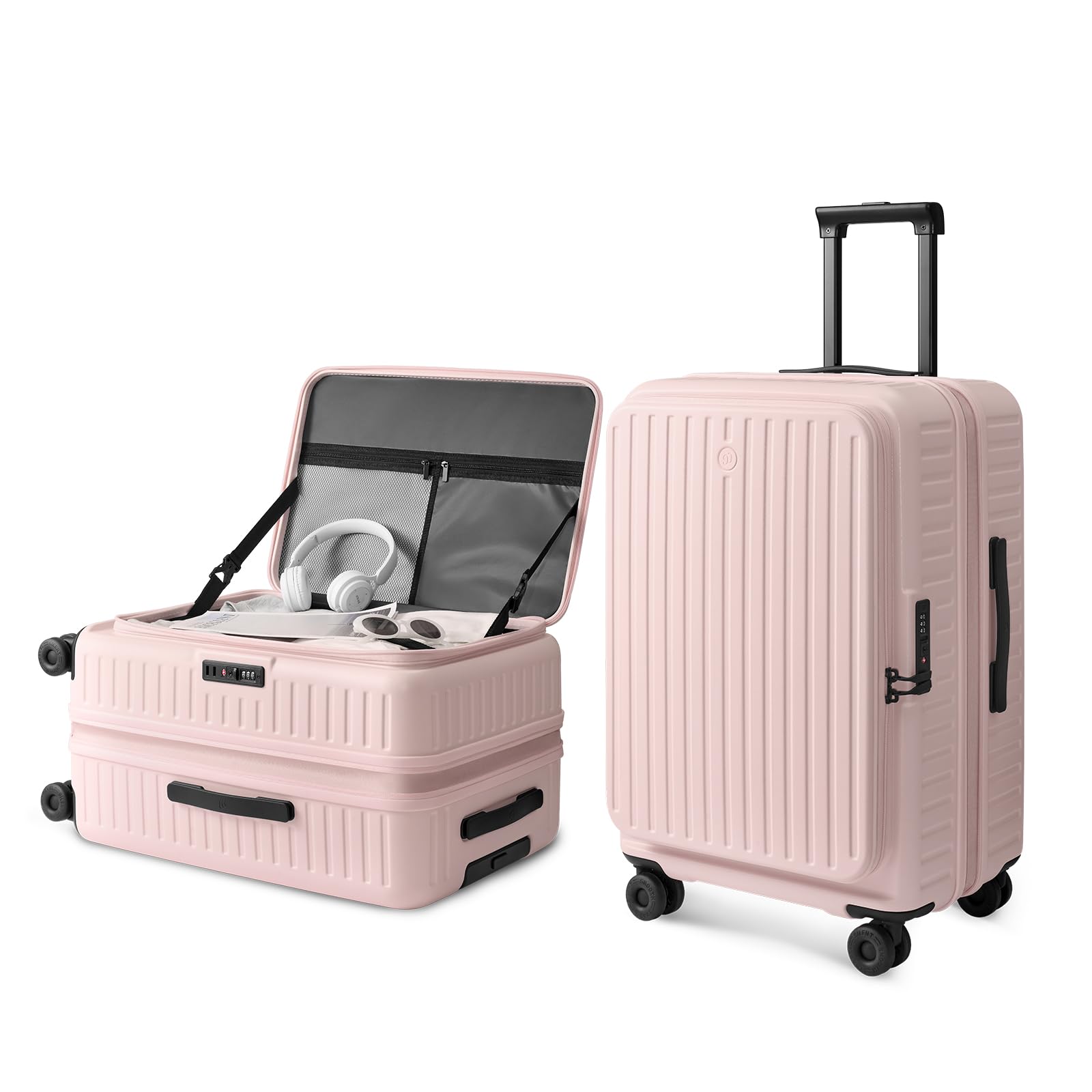 NINETYGO Top Opening Carry On Luggage 22x14x9, Expandable Suitcase, ALPS