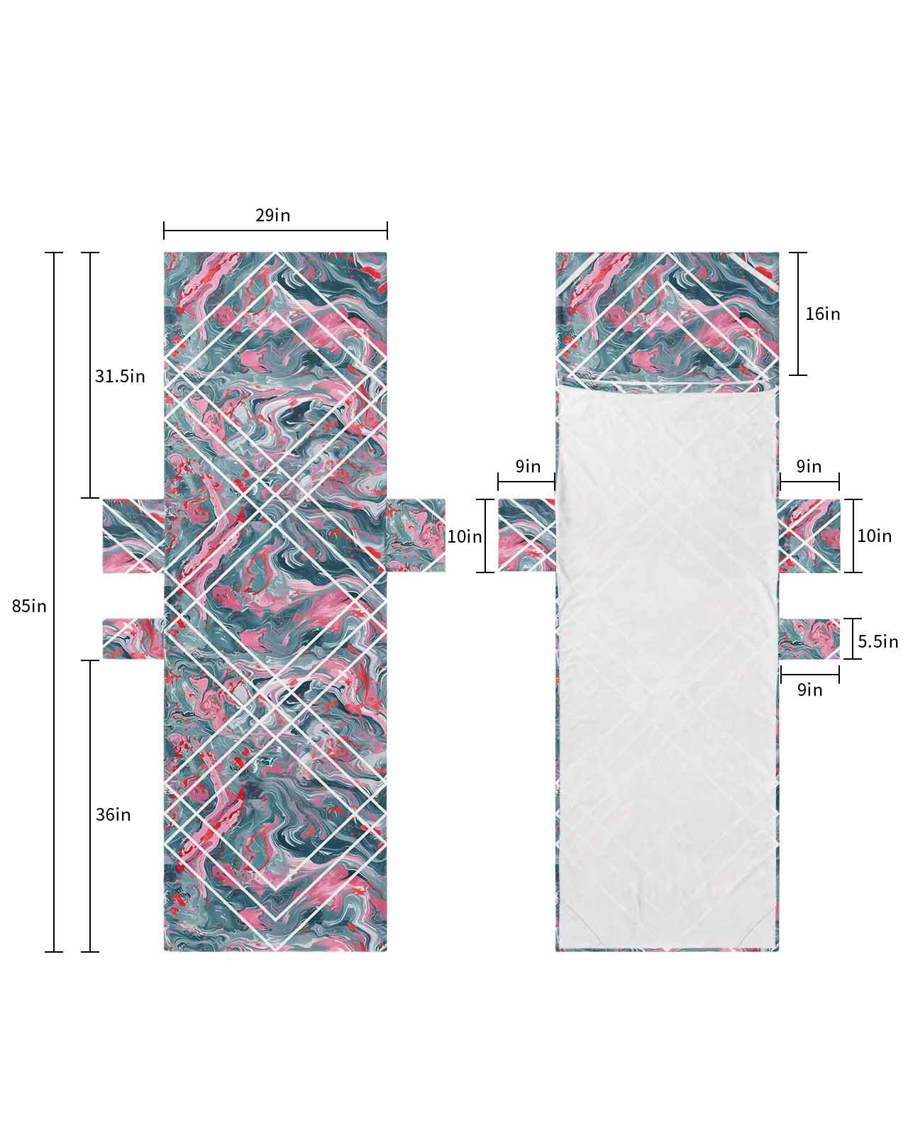 Marble Pink, Beach Lounge Chair Towel Cover, Soft Chaise Lounge Towel with Side Pockets Patio Pool Chairs Cover for Beach/Pool Sunbathing 29x85 Dusy Blue Modern Geometric Abstract Marbling