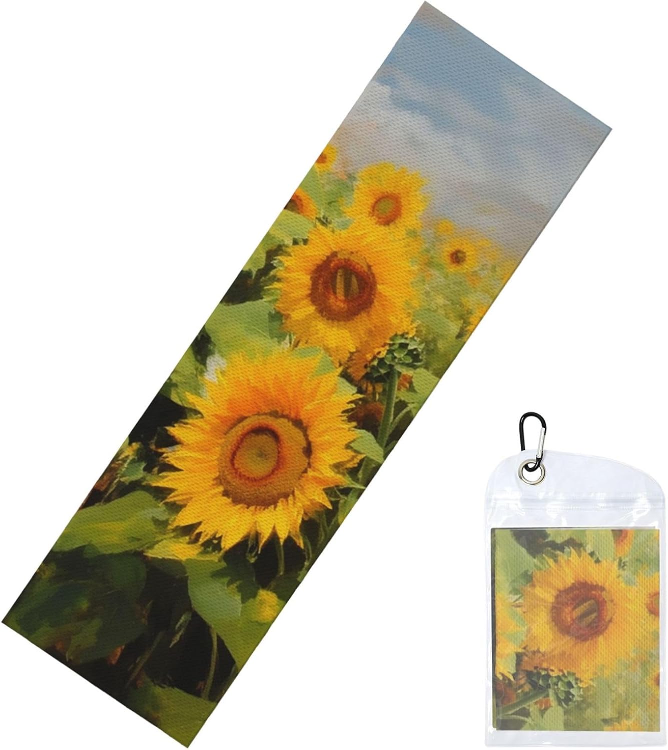 Cooling Towels for Neck and Face (40″x12″) Cool Towel Soft Breathable Ice Towels for Workout Yoga Sport Gym Spring Sunflowers Towel Neck Microfiber Quick Drying More Activities